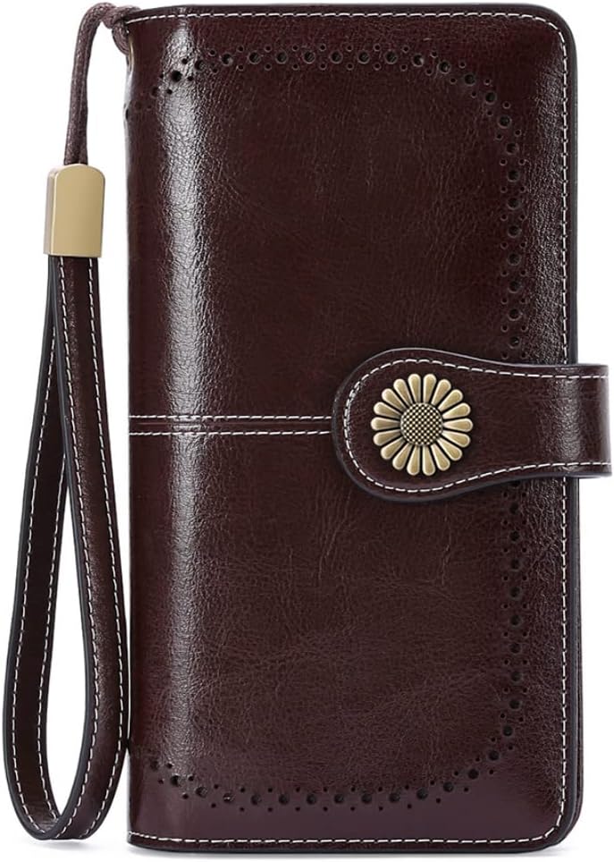 SENDEFN Wallets for Women Leather Credit Card Holder with RFID Blocking Large Capacity Wristlet | with RFID Blocking, Large Capacity, Wristlet, with RFID Blocking, Large Capacity, Wristlet - Image 2